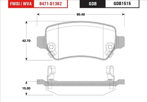 Balata Trasera Low Trwp Chevrolet Zafira 1.8 2009 Foto 2