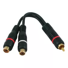 Cable Adaptador 2 Jack Rca A Plug Rca Bk