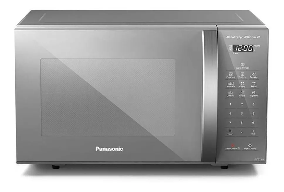 Micro-ondas Panasonic Nn-st55lmru   Prata 27l 127v