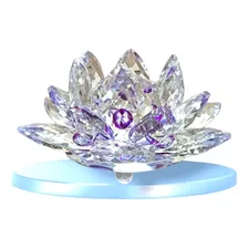 Figura Decorativa Cristal Flor De Loto - Colores 12 Cms