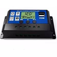 Controlador De Carga Solar 30a Lcd Usb Regulador Automatico