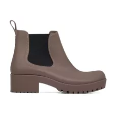 Bota Para Lluvia Goma Super Flexible Caña Baja Con Taco Dama