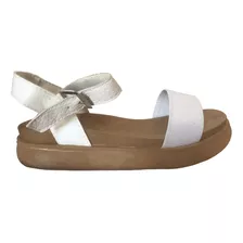 Sandalias Bless Mujer Con Hebilla Del 35 Al 40 Art 12 Blanco