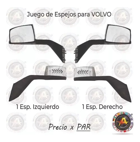 Espejo Cncavo Para Volvo 3g Con Luz Izquierdo Y Derecho Foto 4