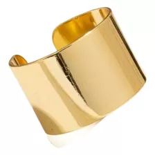 Anel Liso Largo Ajustável Banhado Em Ouro 18k Moda Aliança