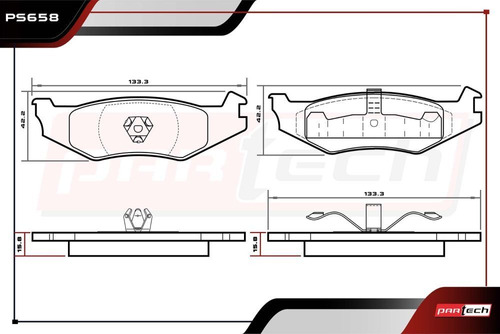 Balatas Traseras Chrysler Pt Cruiser 2003 2009 Foto 2