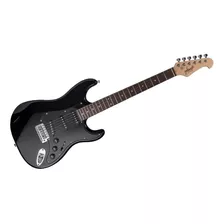 Monoprice Cali - Guitarra Eléctrica Clásica, Color Negro,.