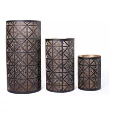 Set De Porta Velas | Negro