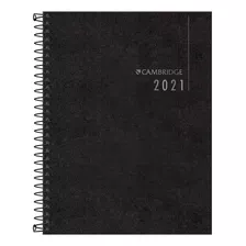 Planner 2021 Tilibra Espiral Cambridge Preta