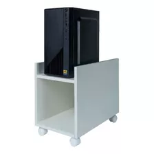 Suporte Porta Cpu Gabinete Com Rodinhas Preto