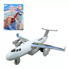 Avião De Brinquedo Infantil Pullback Plástico Kit 2 Unidades