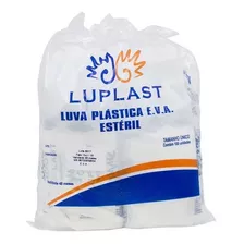 1 Pct Luva Plastica Eva Estéril Descartável Luplast 100 Uni