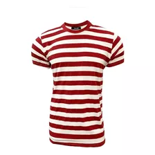 Camiseta Listrada Red Slim Stecchi 