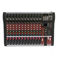 Mesa De Som Usb Mixer Mp3 Digital 12 Canais