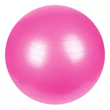 Bola Suiça Pilates Yoga Abdominal Ball 65cm Com Bomba Mbfit Cor Rosa