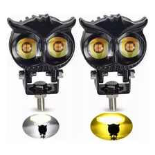 Faros De Lupa Focos Led Doble Color 90w Luz Para Auto Moto