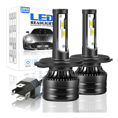 Kit De Focos Led 16000lm 9003 H4 Haz Alto Y Bajo Para Toyota