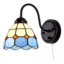 Tiffany Bedside Wall Mount Lamp With Dimmable Switch, Indust