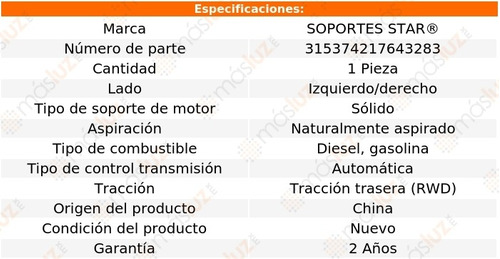 Soporte Motor Izq/der Custom Cruiser 8 Cil 5.7l Diesel 77/79 Foto 2