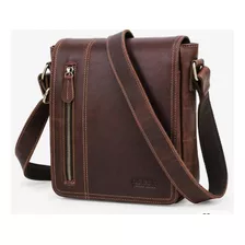 Morral De Hombro De Cuero Contacts Marrón Para Hombres