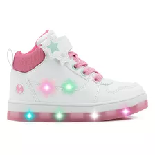 Tenis Luz Led Bota Estrella Niña Bubble Gummers Importado