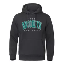 Moletom Brooklyn New York Blusa De Frio Canguru Casual Top