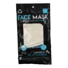Cubrebocas De Tela Lavable Face Mask Re-utilizable Suave