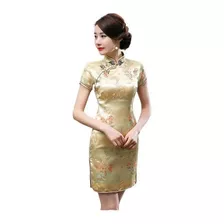 Vestido Chino Tradicional Qipao Cheongsam Cheongsam Corto O