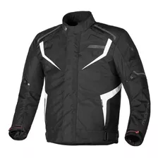 Campera Motorman Atomic Cordura Negro Y Blanco Bamp Group