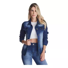 Jaqueta Feminina Jeans Premium Tendência Pronta Entrega