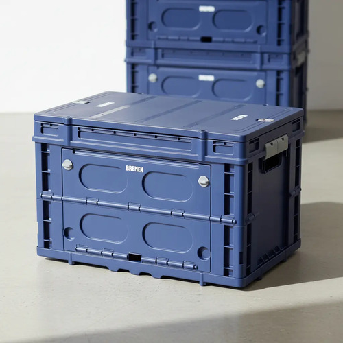 Cajon Plegable Con Tapa Bremen 56x40x36 Cm 30 / 62l 8637 Azul