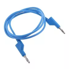 Cable Plug A Plug Tipo Banana, Color Azul 1.5mts