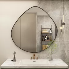 Espejo Pared Irregular 36 X 36 Baño Negro Para Moderno Sala