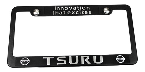 Porta Placas Tsuru Letras Cromo Cubre Pijas Nissan Kit Auto Foto 2