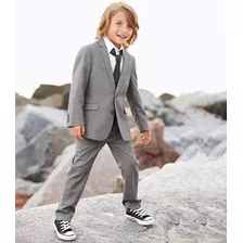 Traje Niño Talla 10-12 Gris Oscuro