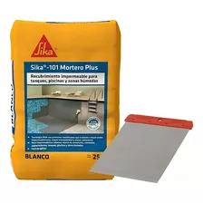 Sika 101 Mortero Plus Recubrimiento Impermeable Blanco 25kg