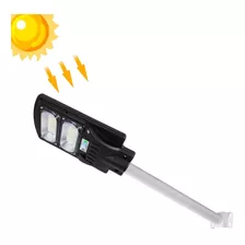 Foco Solar Led De Exterior Con Panel Solar 100w. - Jortan Color Negro