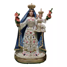 Virgen De La Candelaria, Artesanía De Resina, 29 X 18.5 X 14