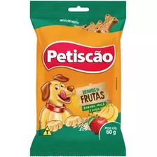 Petisco Para Cães Adultos Bifinho Frutas Petiscão Pacote 60g