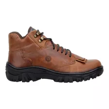 Coturno Masculino Castor Em Couro Legitimo Country Conforto