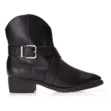 Bota Feminina Western Cano Curto Preta Anacapri - Oferta