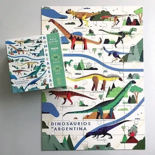 Rompecabezas De Dinosaurios De Argentina. 50 Piezas!