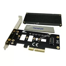 Sintech Pcie Nvme, M.2 (ngff) Ssd A Pci-e 3.0 X4 Tarjeta Adaptadora Con Disipador Termico, Compatible Para Samsung 960 9