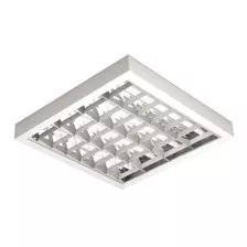 Luminaria Calha 62x62 Sobrepor Aletada Comercial Sem Lampada