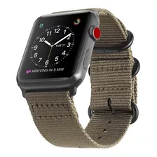 Correa Nylon Fintie Compatible Con Apple Watch 44mm Tan