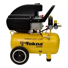 Compressor De Ar Elétrico Portátil Tekna Cp8525c Monofásica 24l 2,5hp 127v 60hz Amarelo