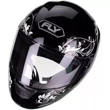 Capacete F-9 Fly Lyrical Branco/preto Feminino Street Novo