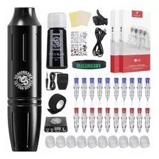 Kit Pen Maquina Tatuaje Profesional Dragon Hawk Atom