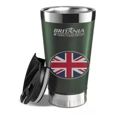 Copo Térmico Britânia Com Tampa 475ml Gelado Ou Quente Verde