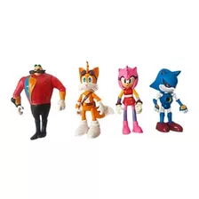 Set Con 4 Muñecos De Sonic Boom Para Niños Franquicia Sonic